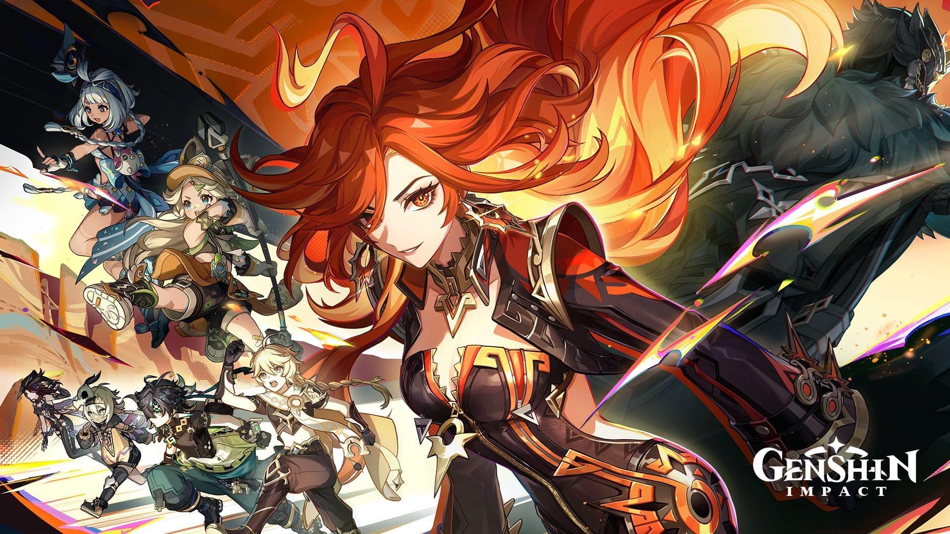 Official art with Natlan characters (Image via HoYoverse)