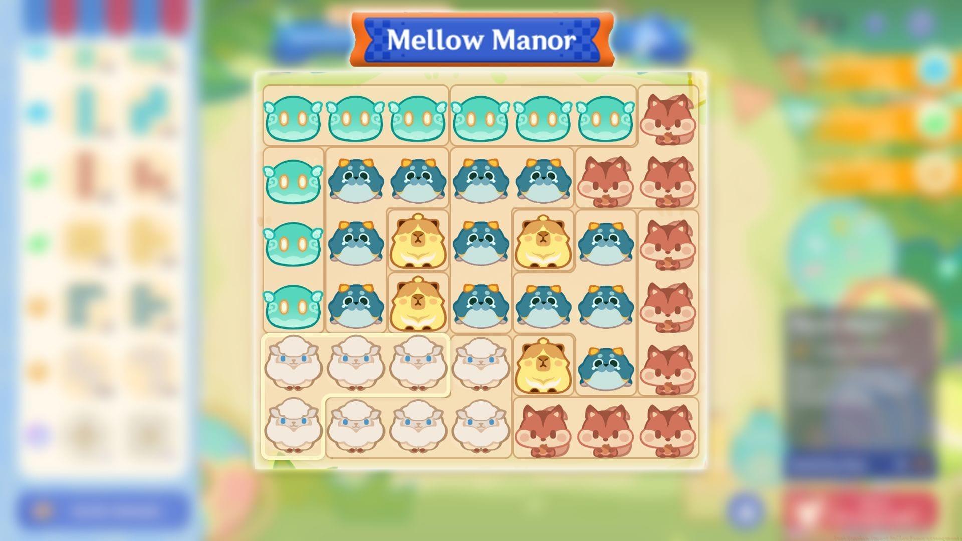 This article discusses the best layouts and tips for arranging the animals in Mellow Manor (Image via Sportskeeda Gaming/HoYoverse)