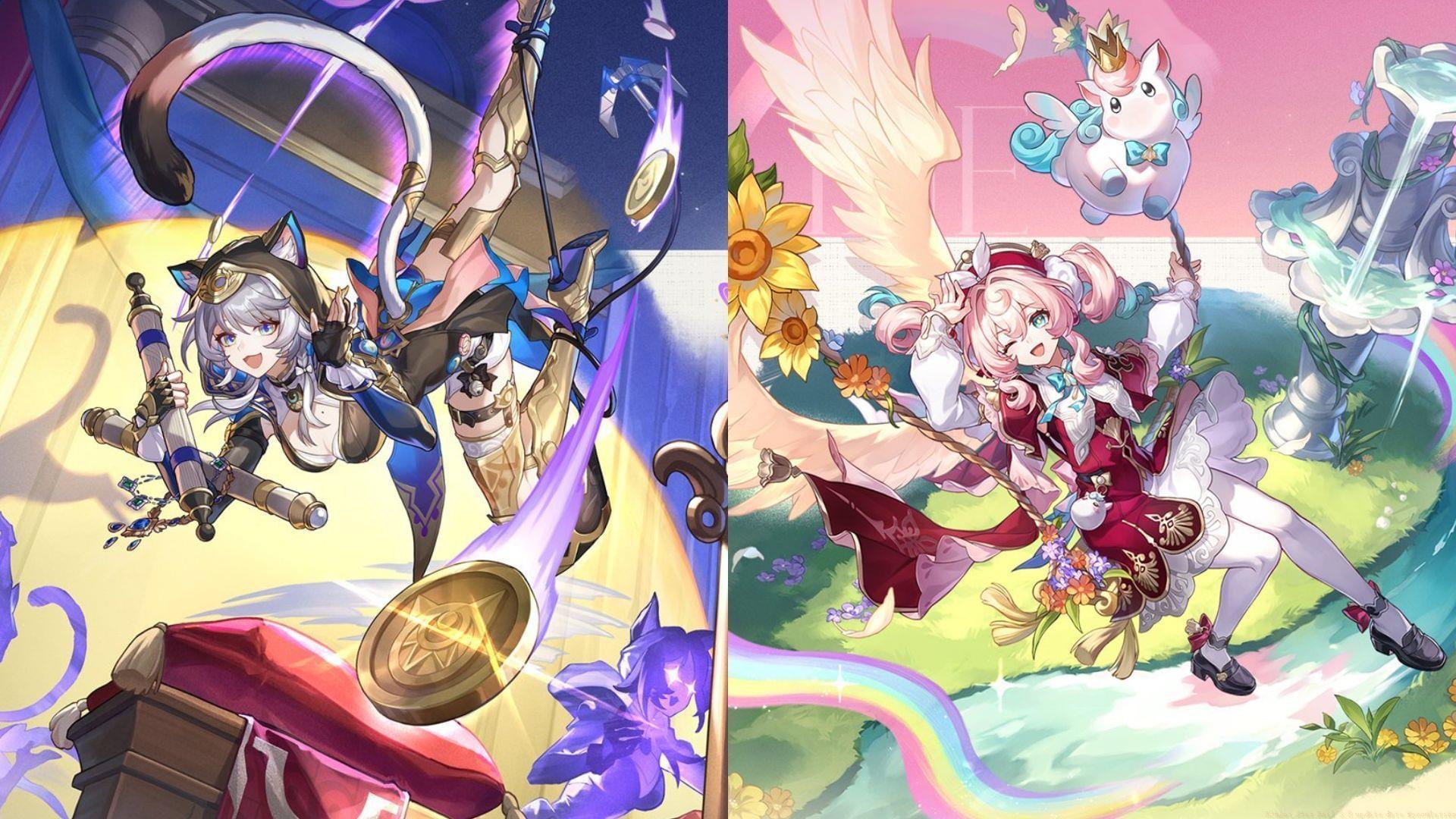 Cipher and Hyacine from Honkai Star Rail (Image via HoYoverse)