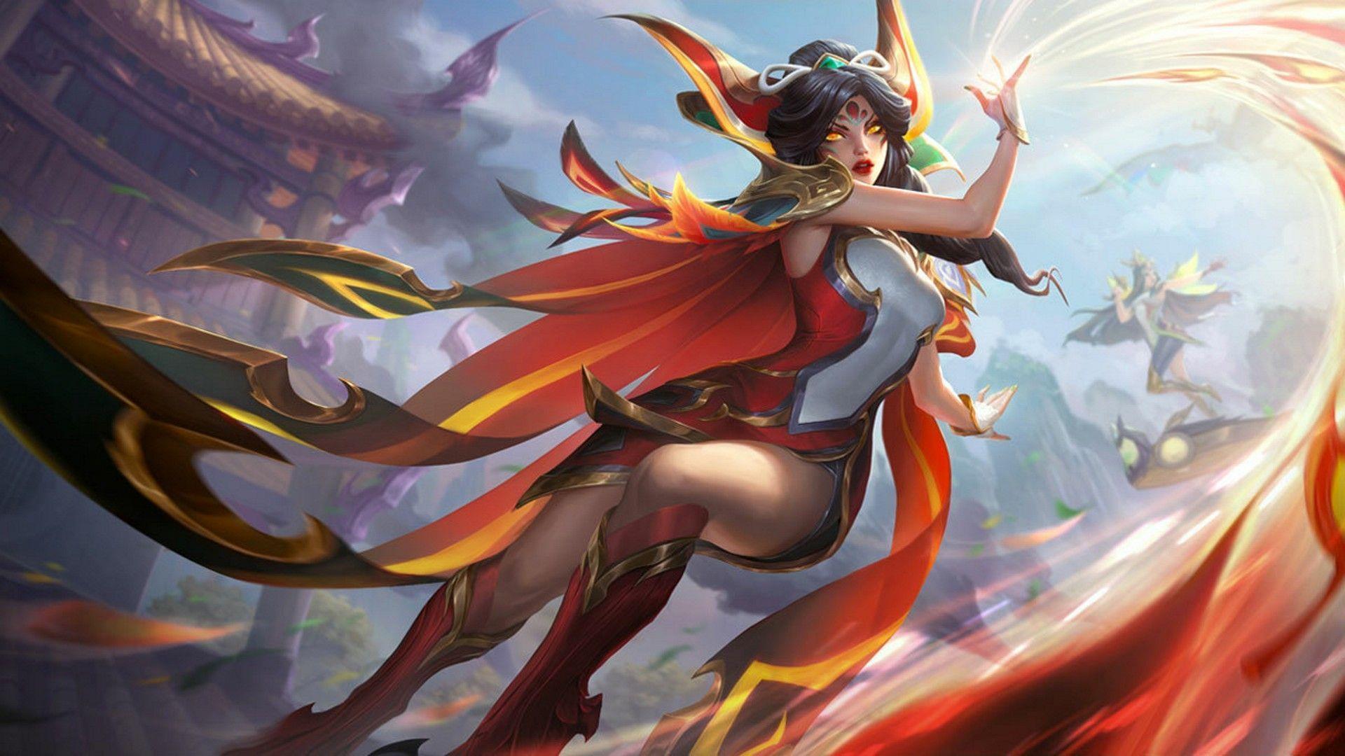 Brave Phoenix Xayah in League of Legends (Image via Riot Games)
