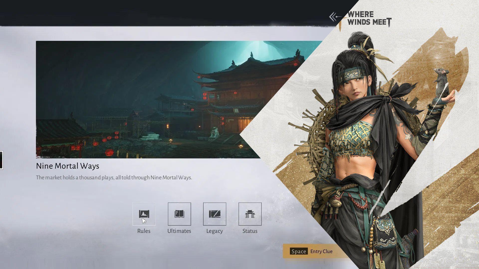 This guide will help you to unlock Nine Mortal Ways sect in Where Winds Meet (Image via Sportskeeda Gaming || NetEase Games)