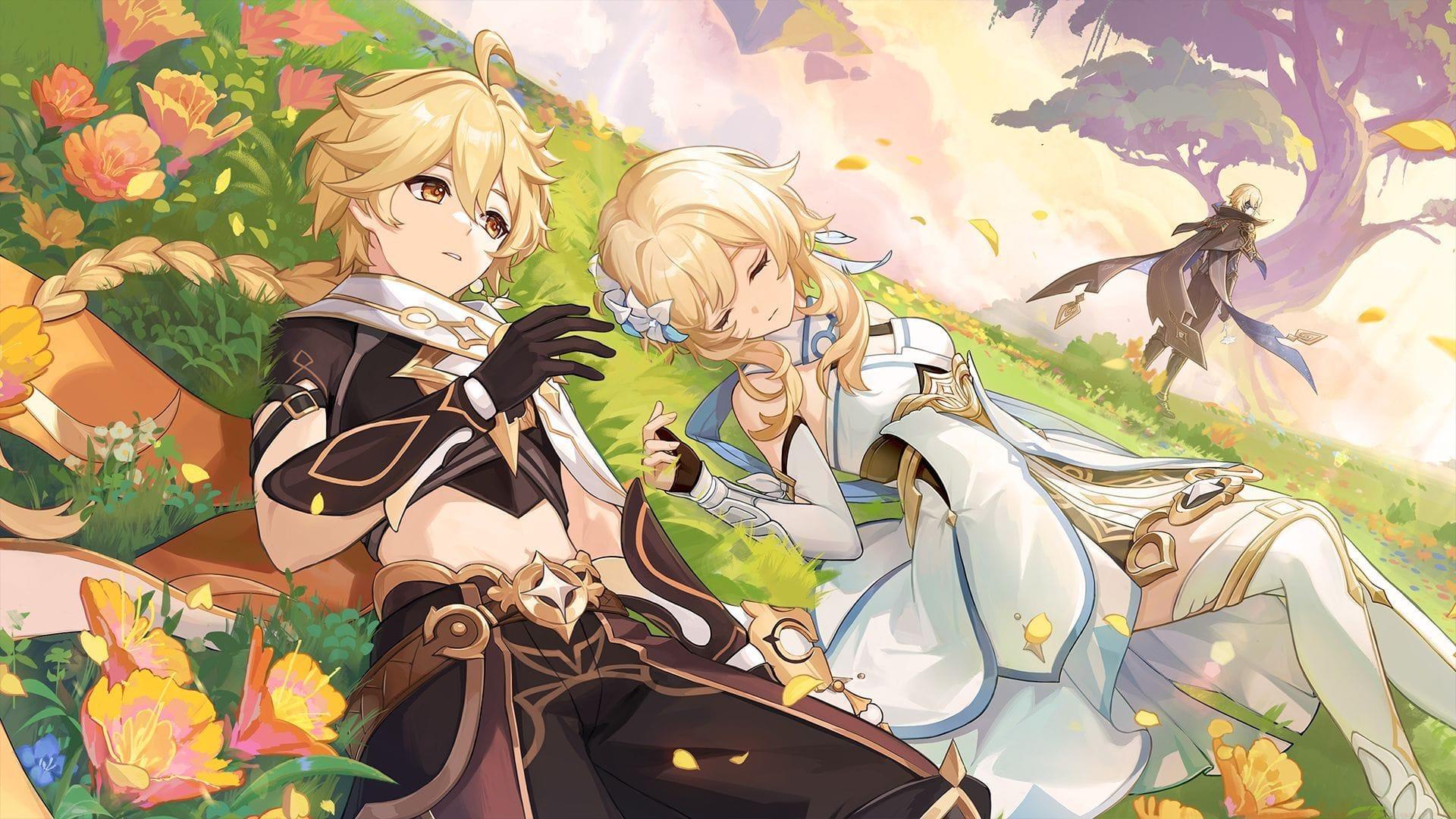 English voice actors for Aether and Lumine will be returning to voicing the twins on Genshin Impact (Image via HoYoverse)