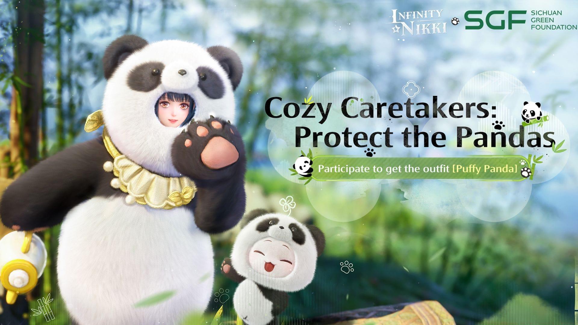 The Puffy Panda outfit can be obtained for free in Infinity Nikki 1.5 (Image via Infold Games)