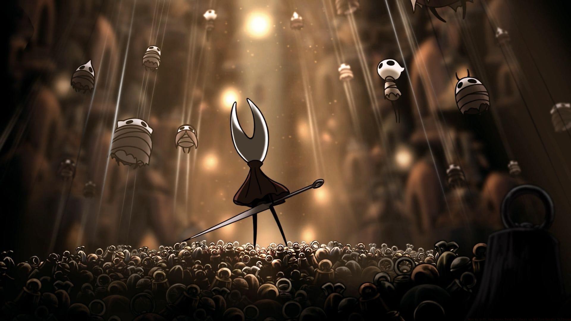 Cutscene upon entering bellhart in hollow knight silksong.