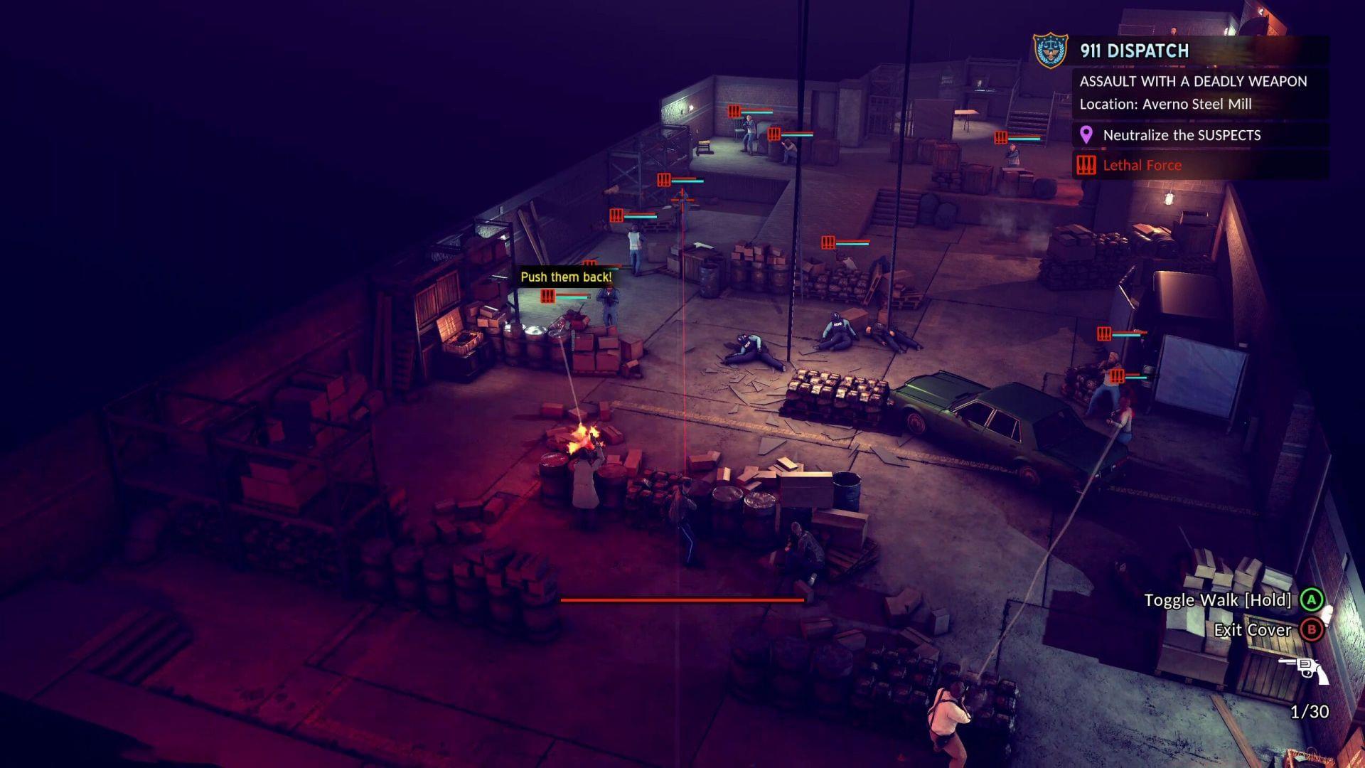 Explaining Holster in The Precinct (Image via Kwalee)