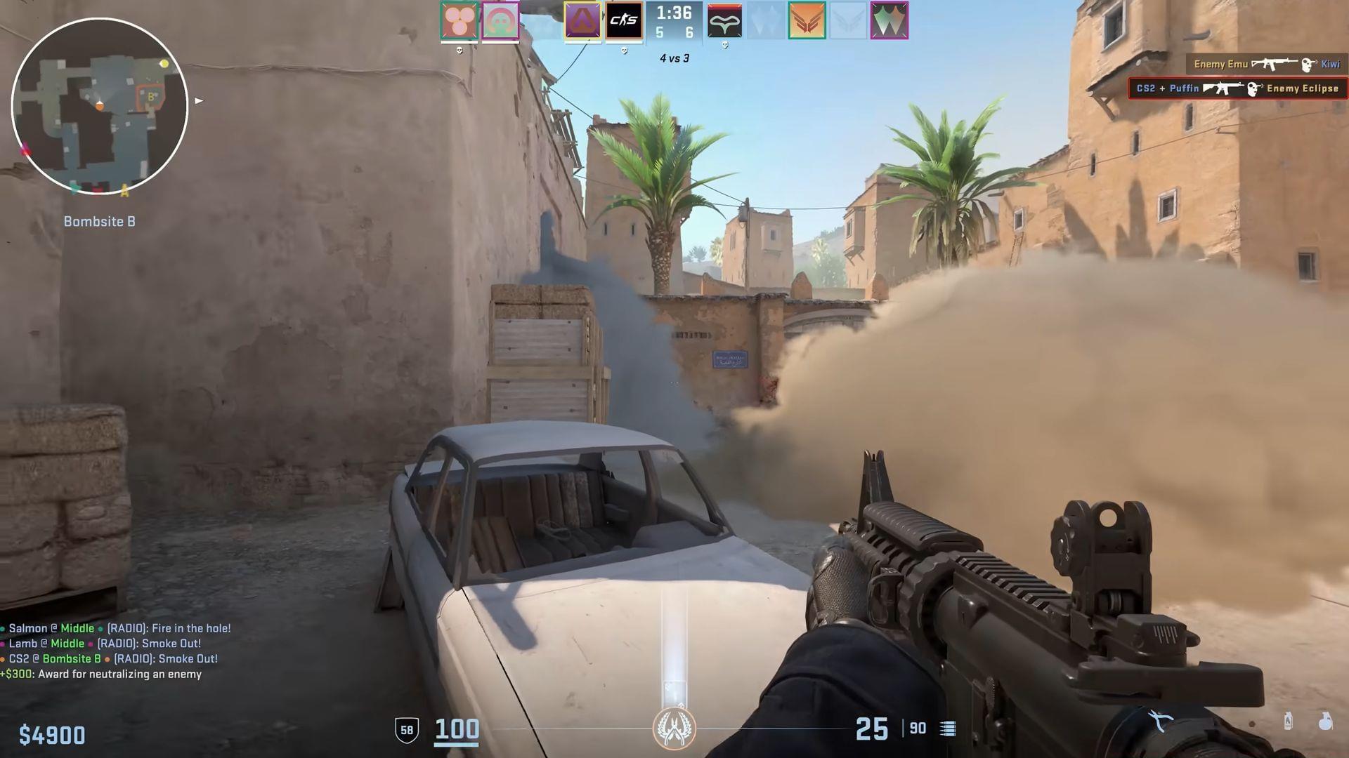 Smoke bug in Counter Strike 2, bug in  Counter Strike 2, CS2 bug, CS2 weekly XP, CS2 skins, CS2 exploit