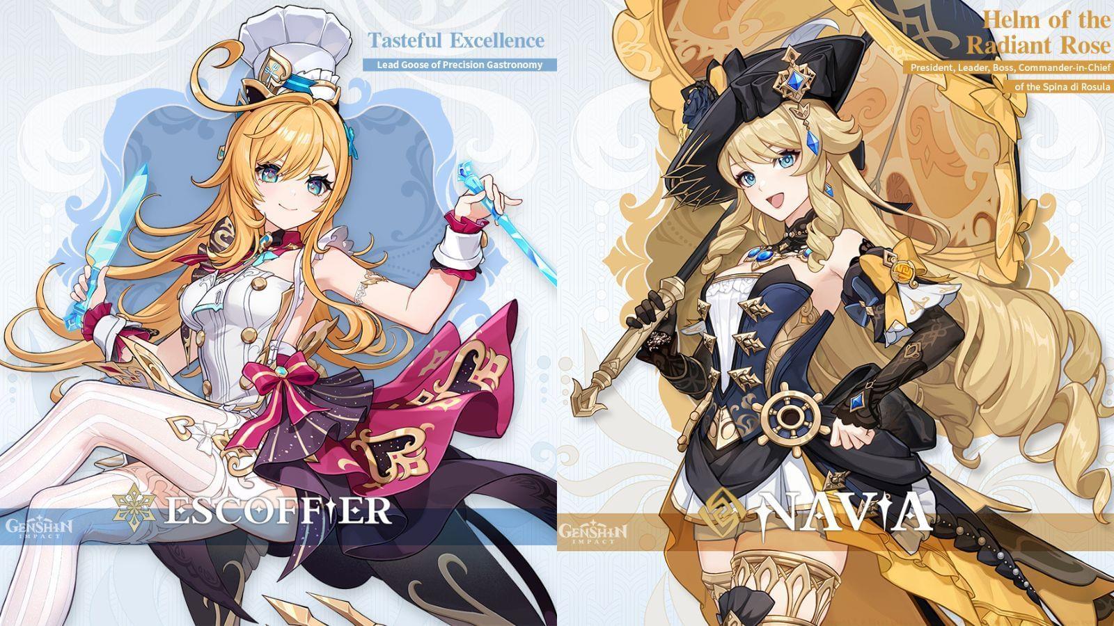 Navia and Escoffier will have their banners during Phase 1 of Genshin Impact v5.6