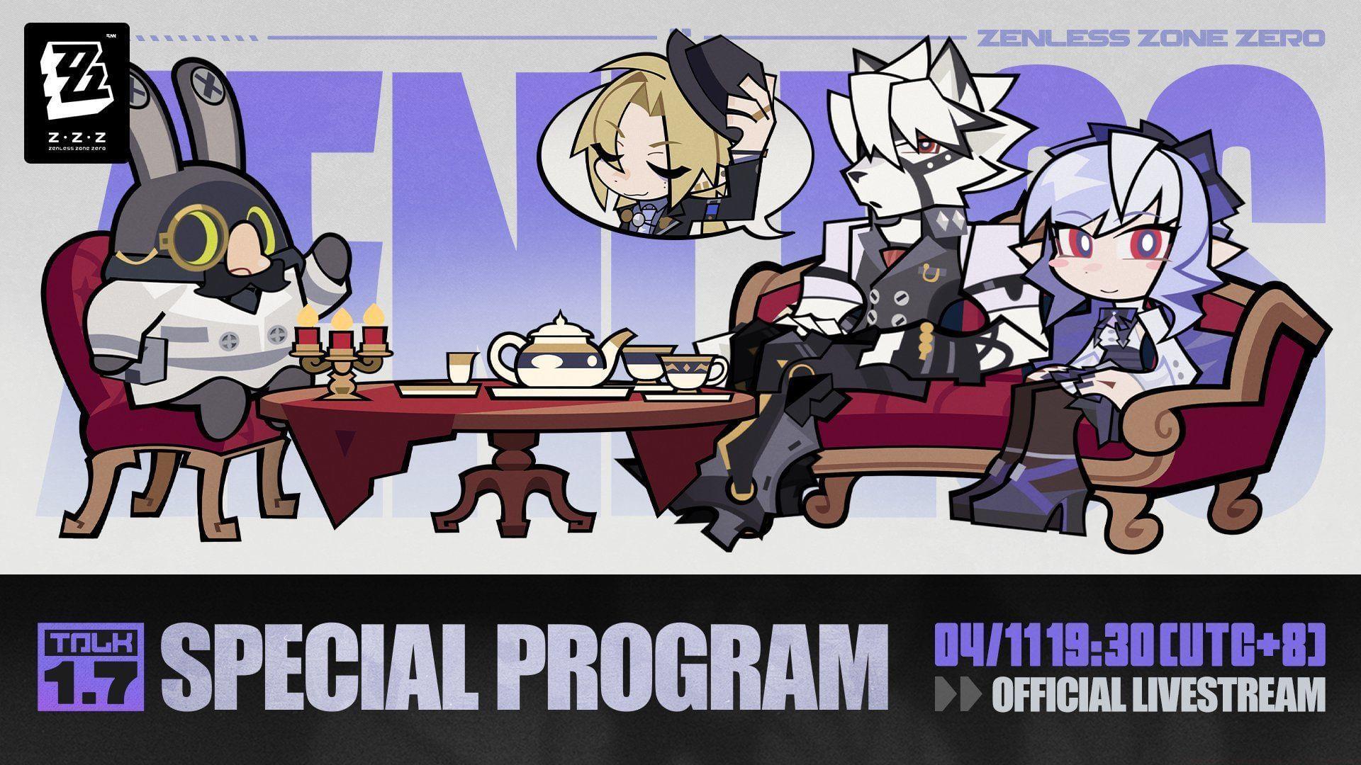 Zenless Zone Zero 1.7 livestream announcement 