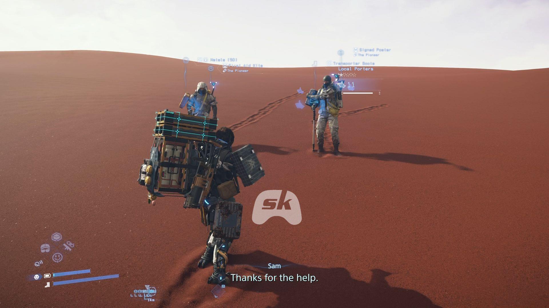 Listing Death Stranding 2 Backpack attachments and more (Image via Sportskeeda Gaming || Sony Interactive Entertainment) 
