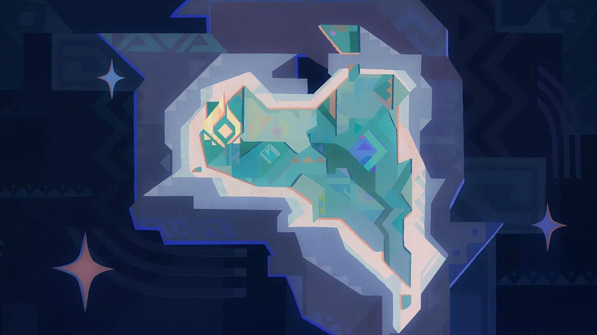 A map of Mare Jivari revealed in Genshin Impact 5.2