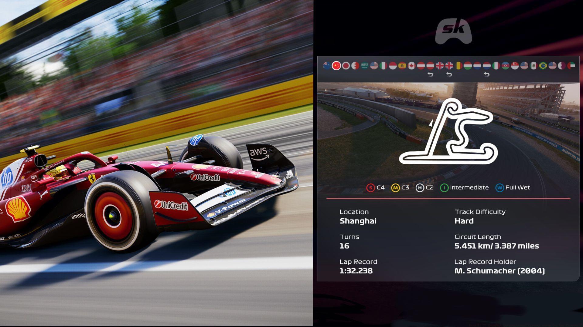 F1 25 setup for Chinese GP