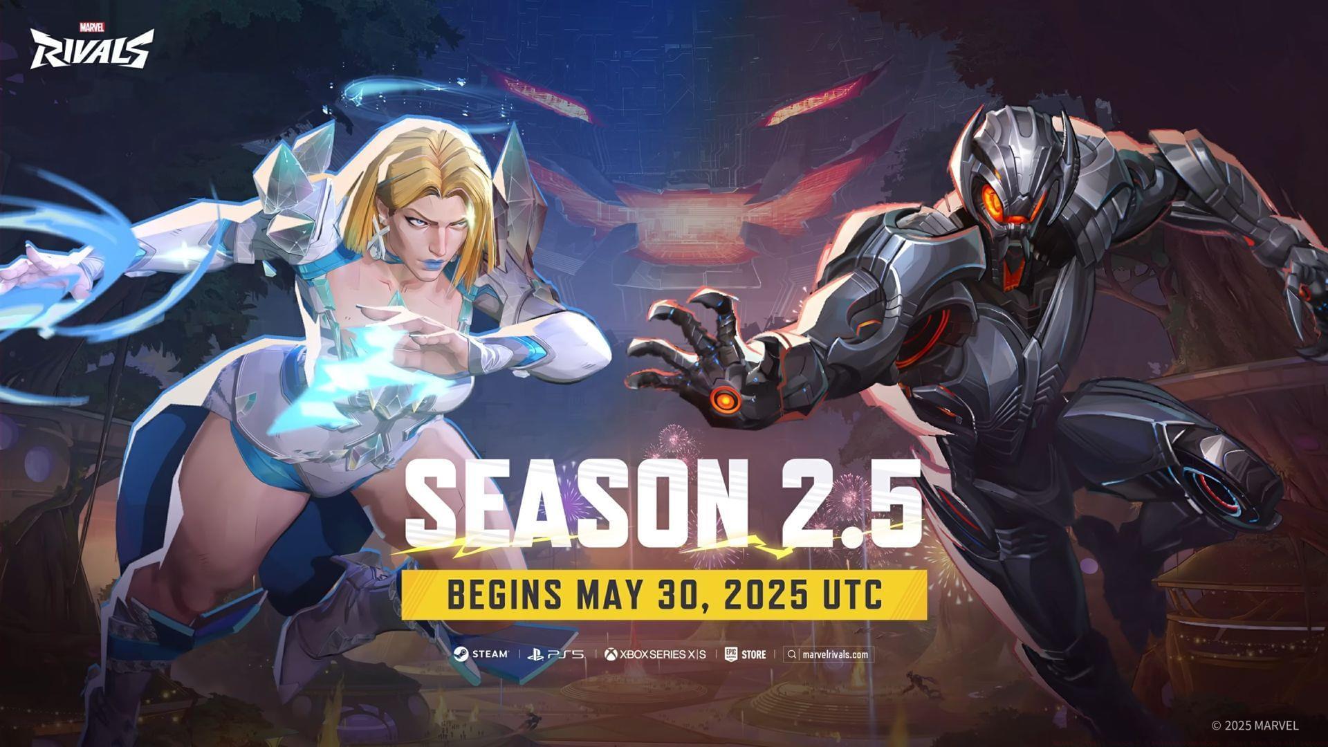 Marvel Rivals Season 2.5 release countdown.