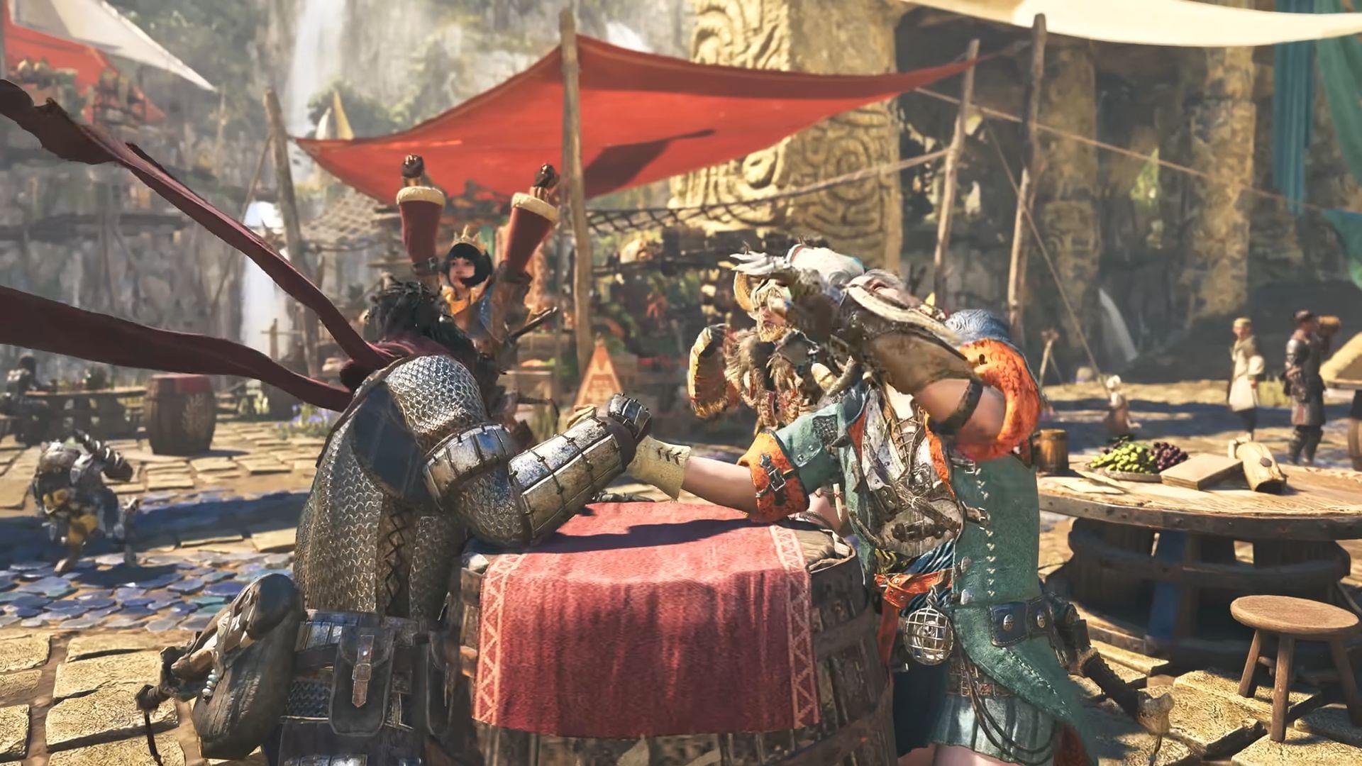 Arm Wrestling Monster Hunter Wilds