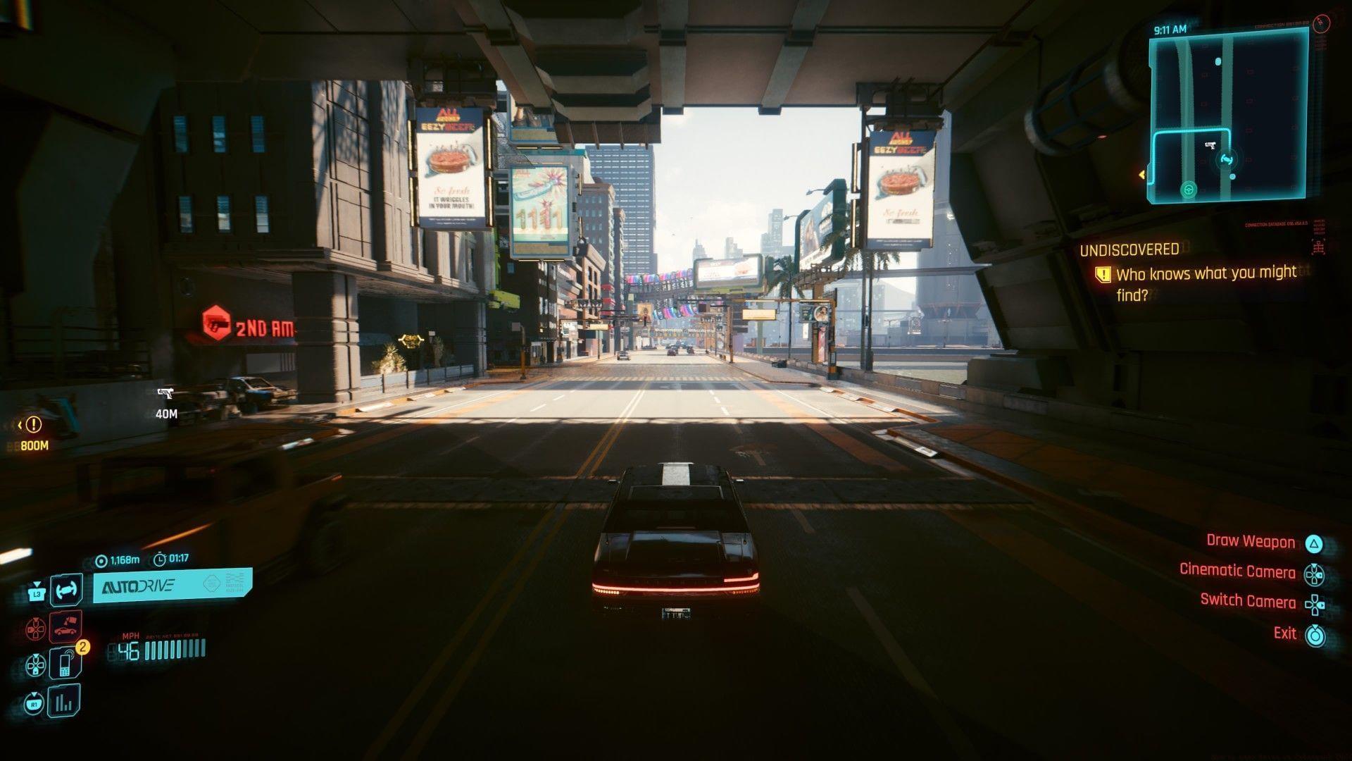 CP 2077 Auto Drive guide (Image via Sportskeeda Gaming || CDPR)