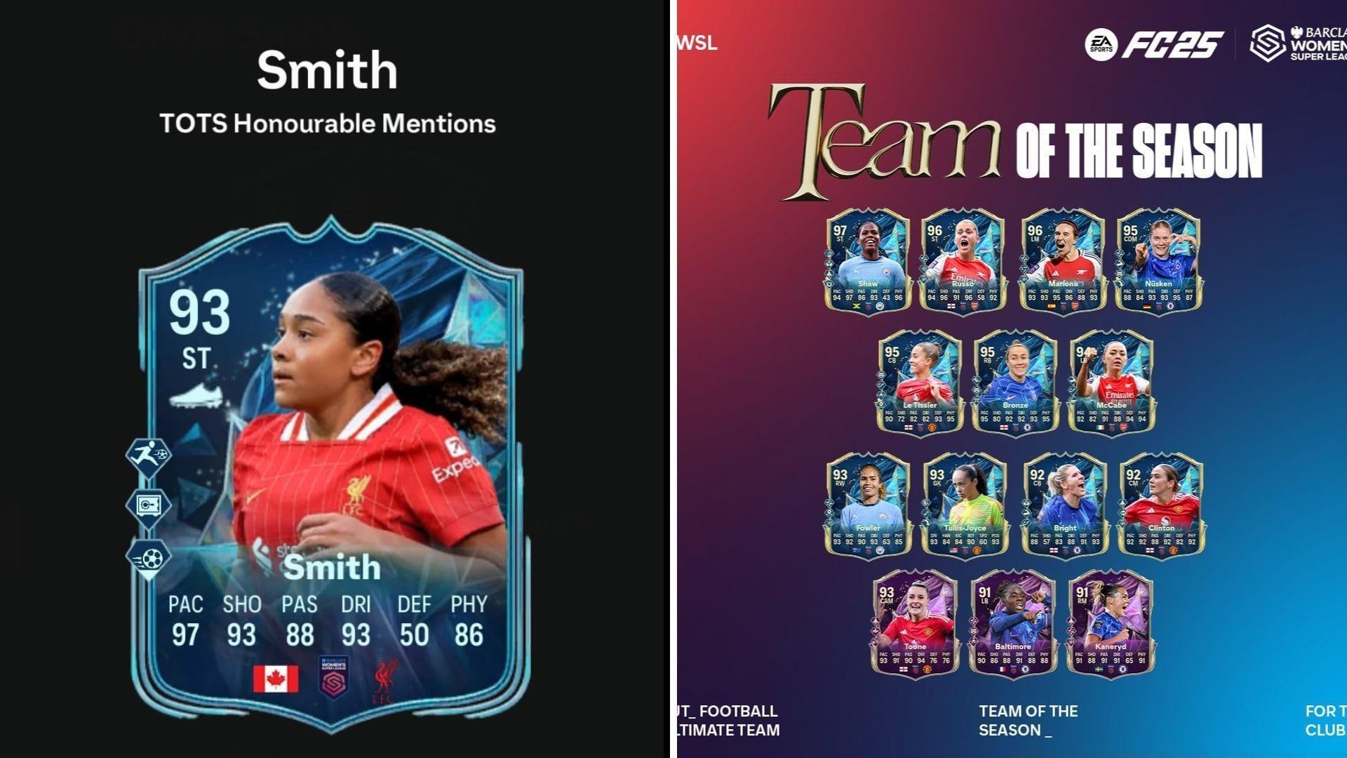 Olivia Smith TOTS SBC is now live (Image via EA Sports || Sportskeeda Gaming)