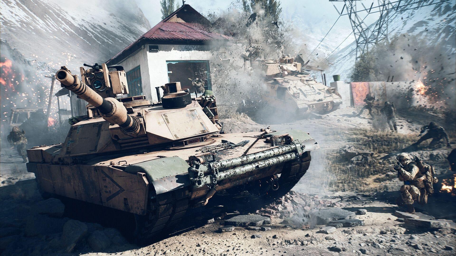 Battlefield 6 tank gameplay screenshot.
