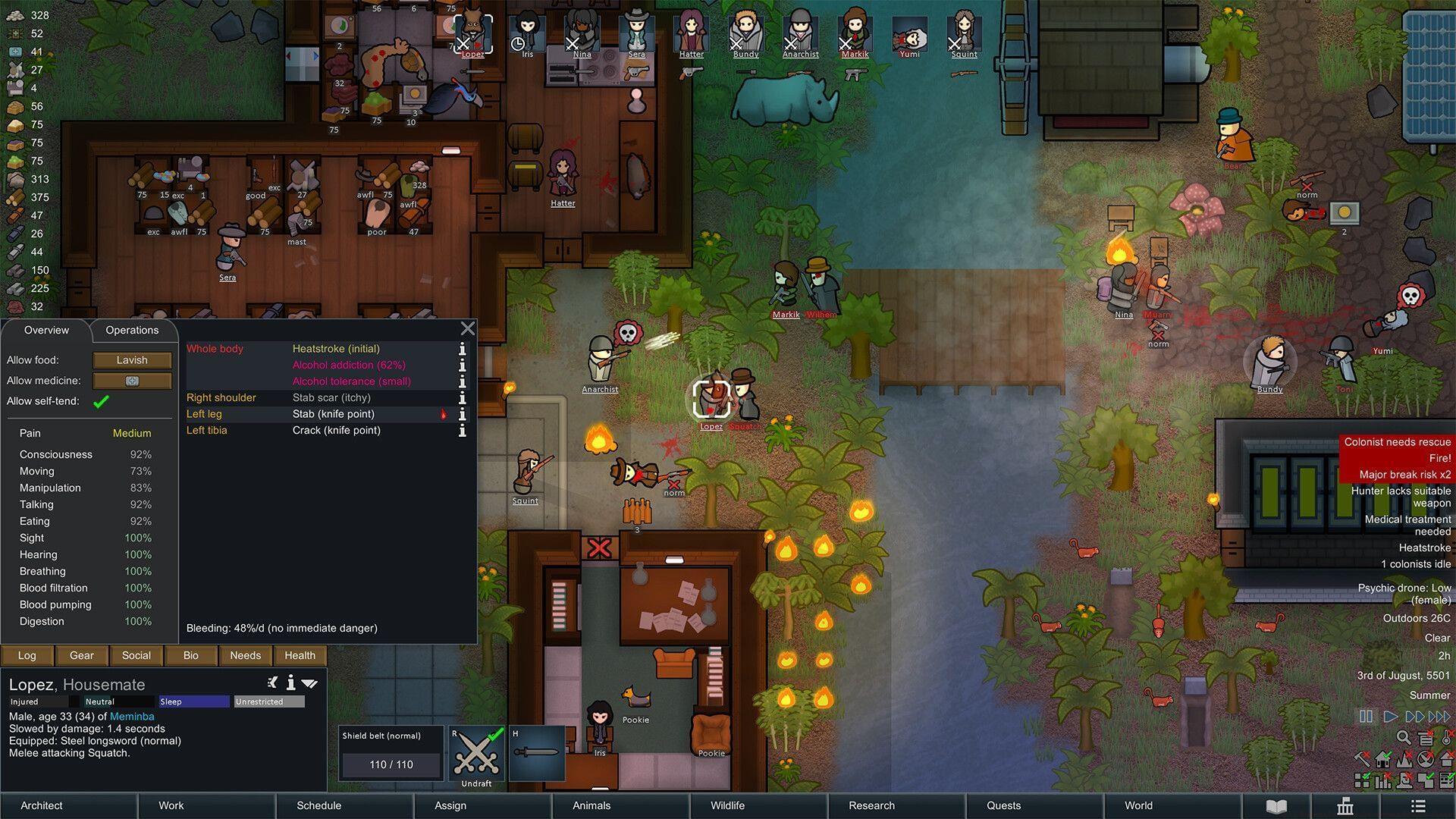 RimWorld console commands and cheats explored (Image via Ludeon Studios)