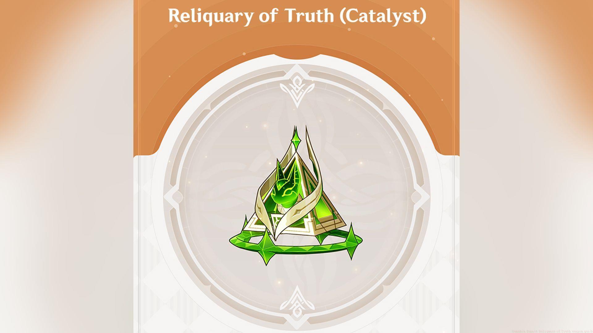 Guide on obtaining and leveling up 5-star Catalyst Reliquary of Truth (Image via Sportskeeda Gaming/HoYoverse)