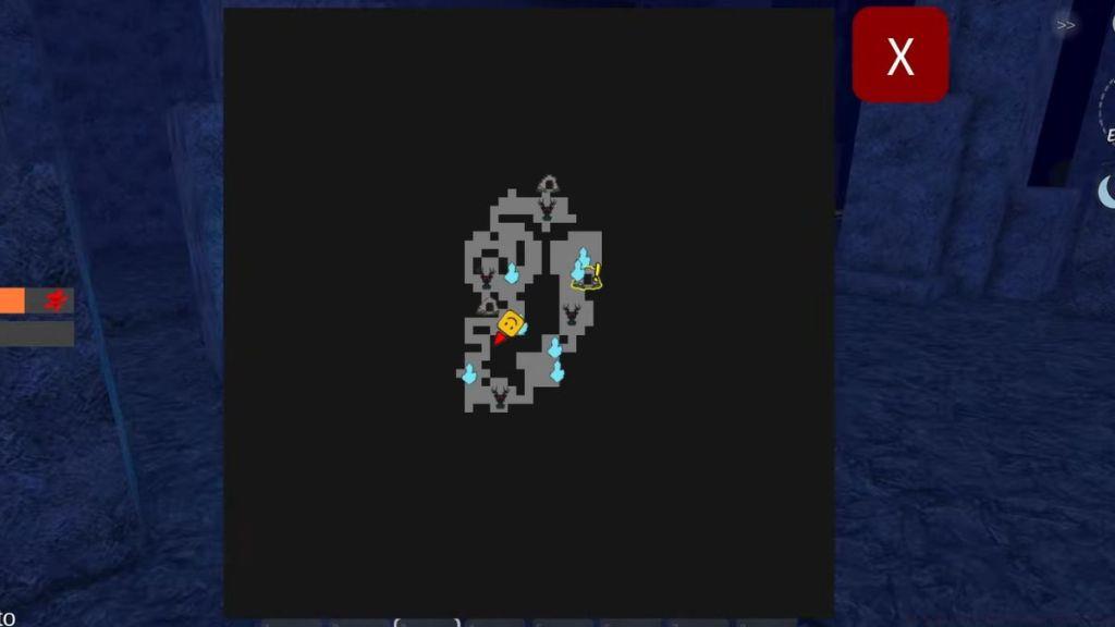 99 Nights in the Forest Cave Map