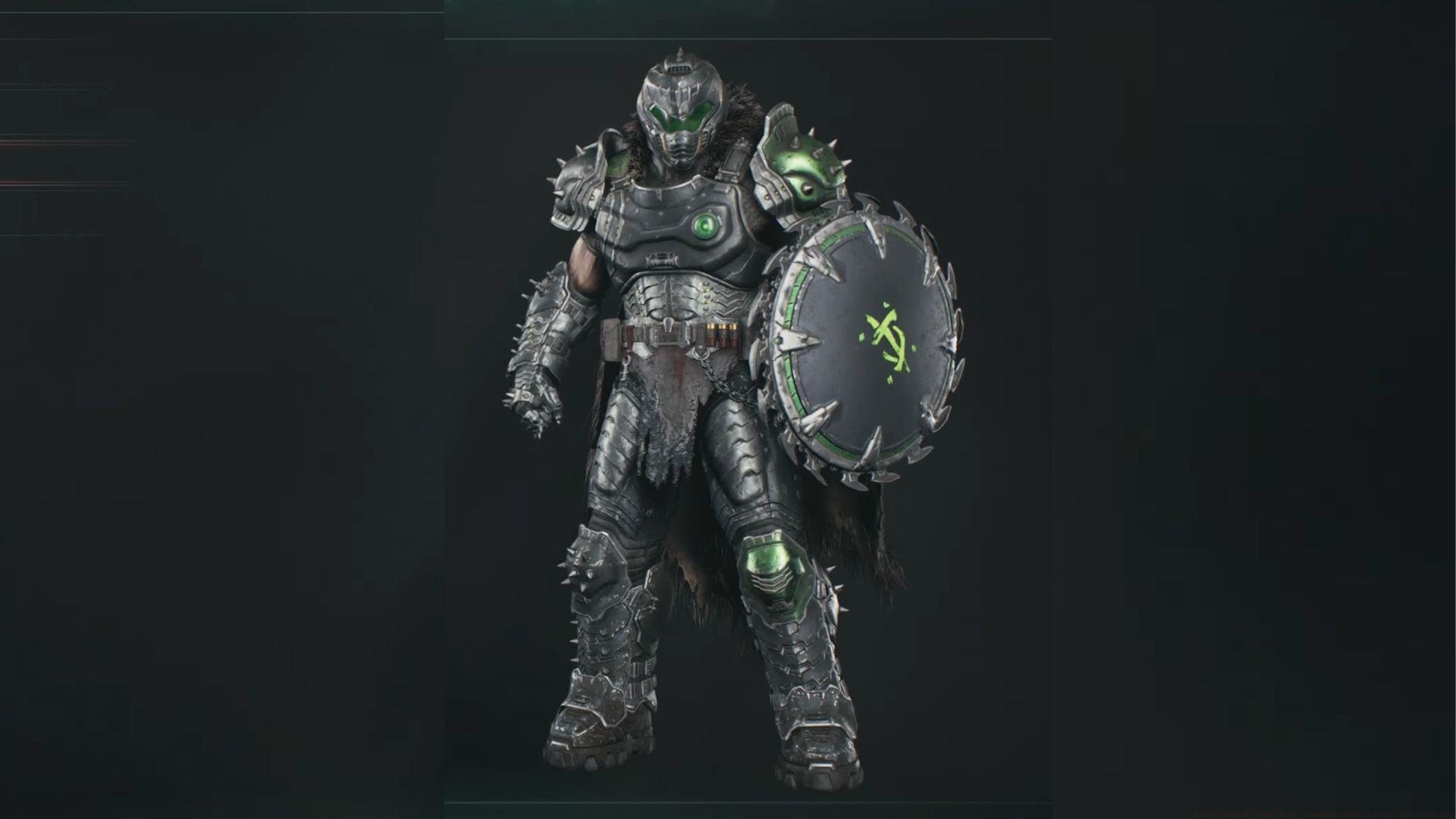 Doom Slayer Verdant skin GeForce reward, Doom Slayer Verdant skin, Verdant skin in Doom: The Dark Ages, Doom Slayers skins in Doom : The Dark Ages