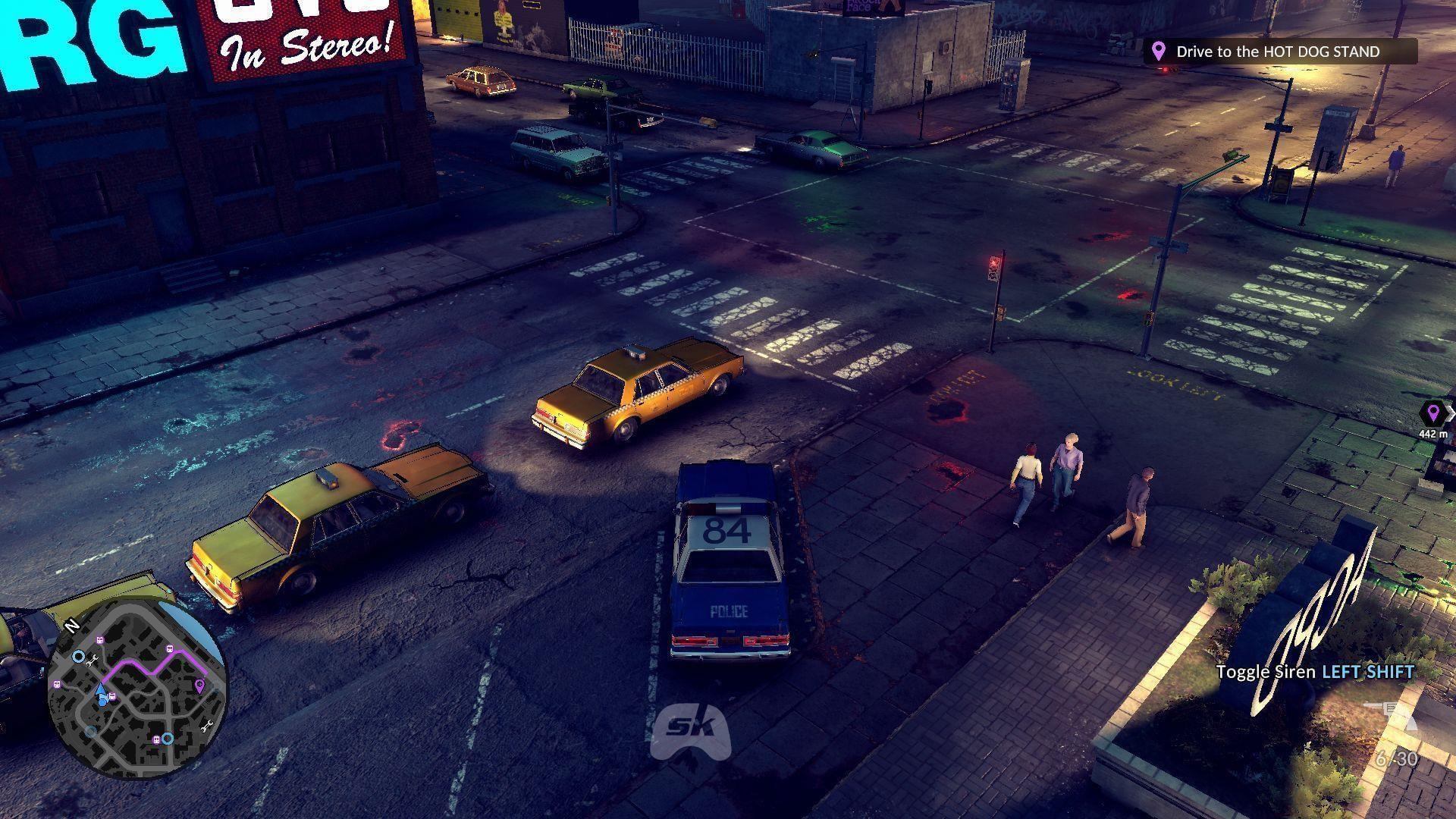 An ACPD vehicle in The Precinct