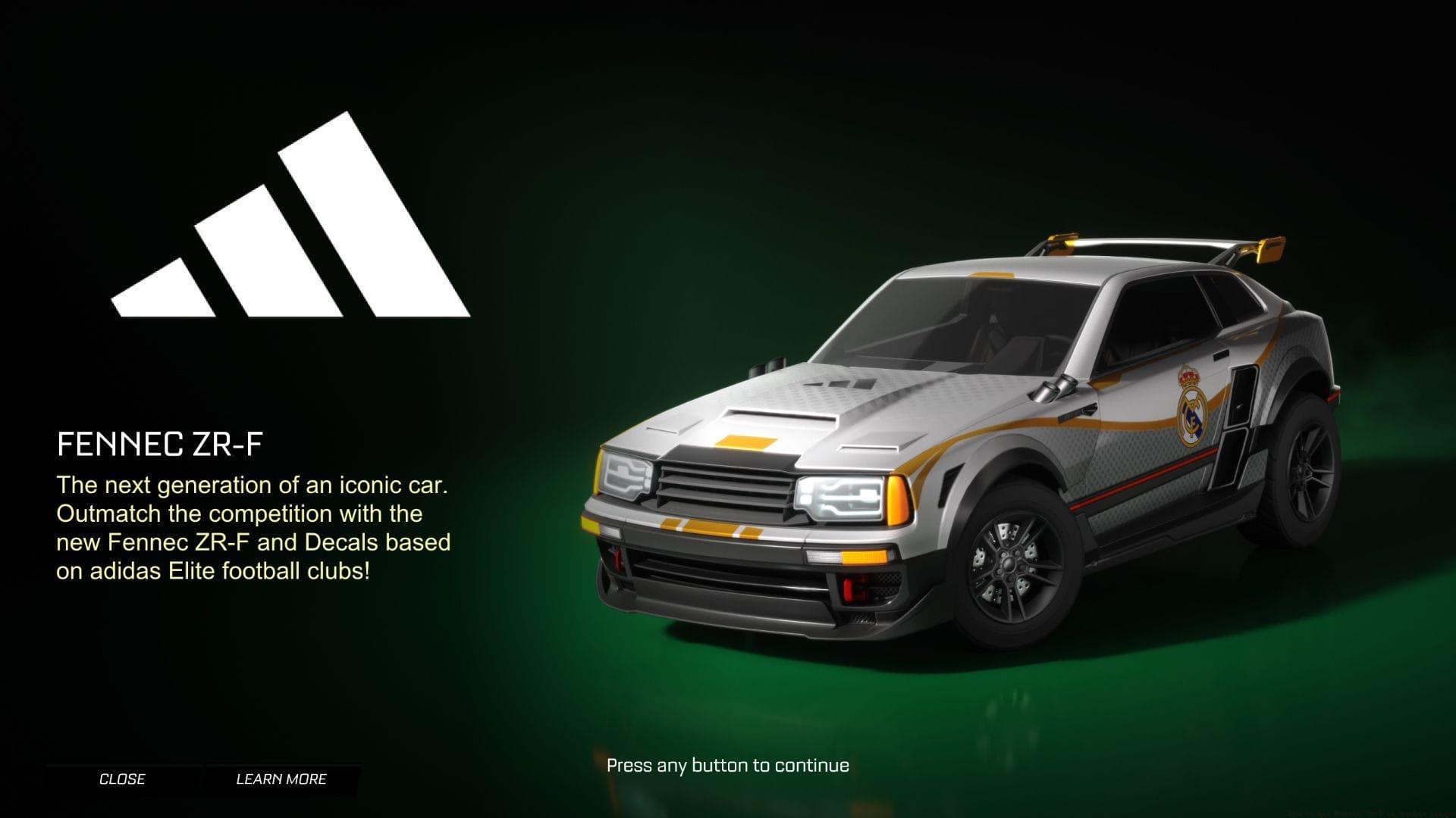 Rocket League released a remixed version of Fennec (Image via Sportskeeda Gaming || Psyonix)