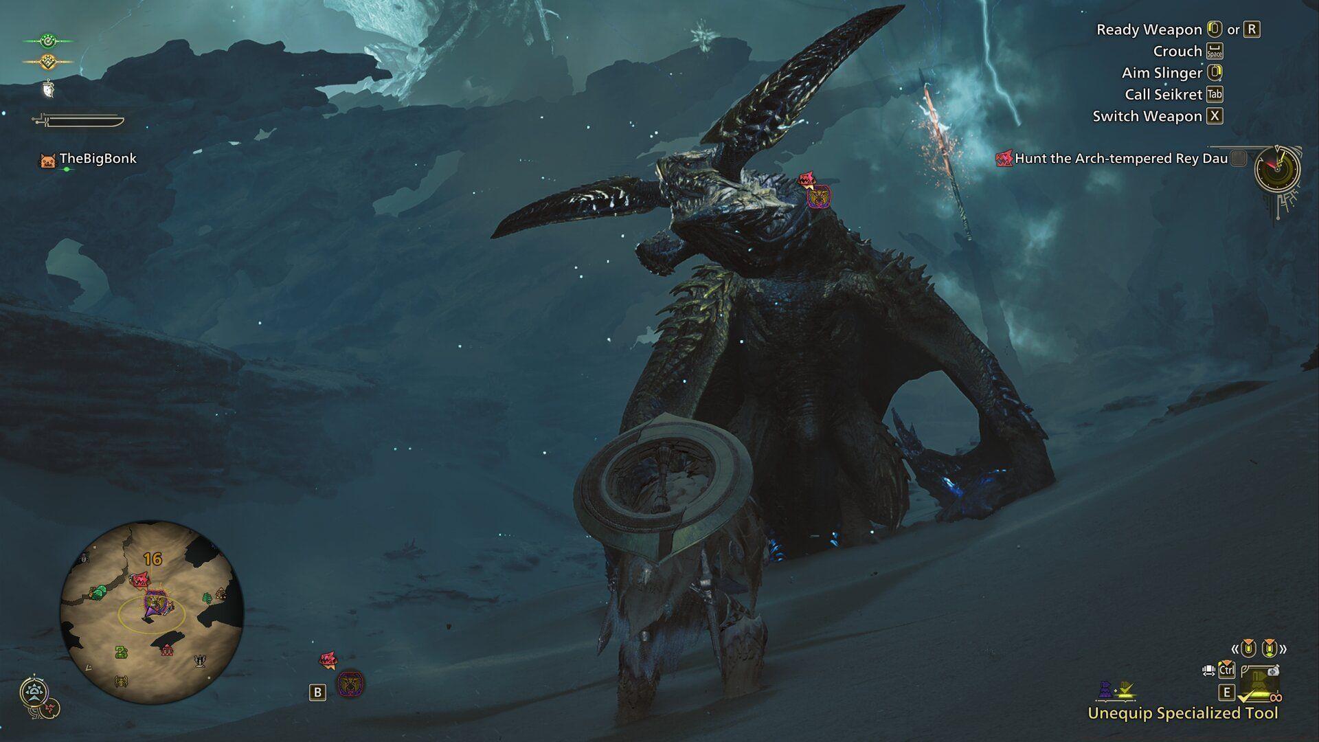 Monster Hunter Wilds Arch-Tempered Rey Dau quest overview (Image via Sportskeeda Gaming || Capcom)