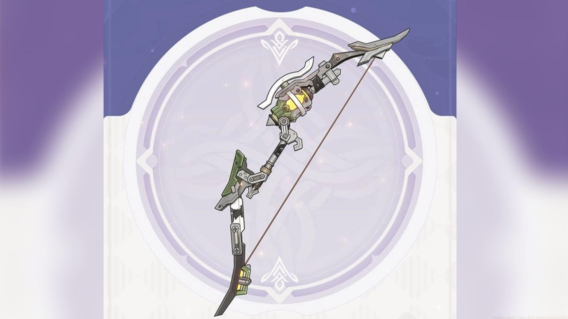 Stats and materials for Nod-Krai craftable Bow, Snare Hook (Image via HoYoverse)