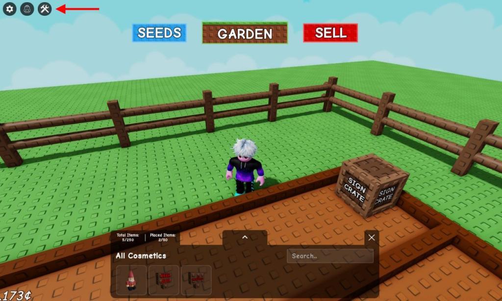 Access Decorations in Grow a Garden