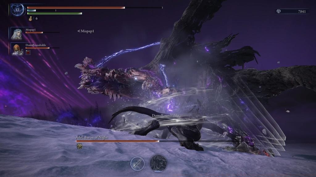 Adel Baron of Night Grab bite attack in Elden Ring Nightreign