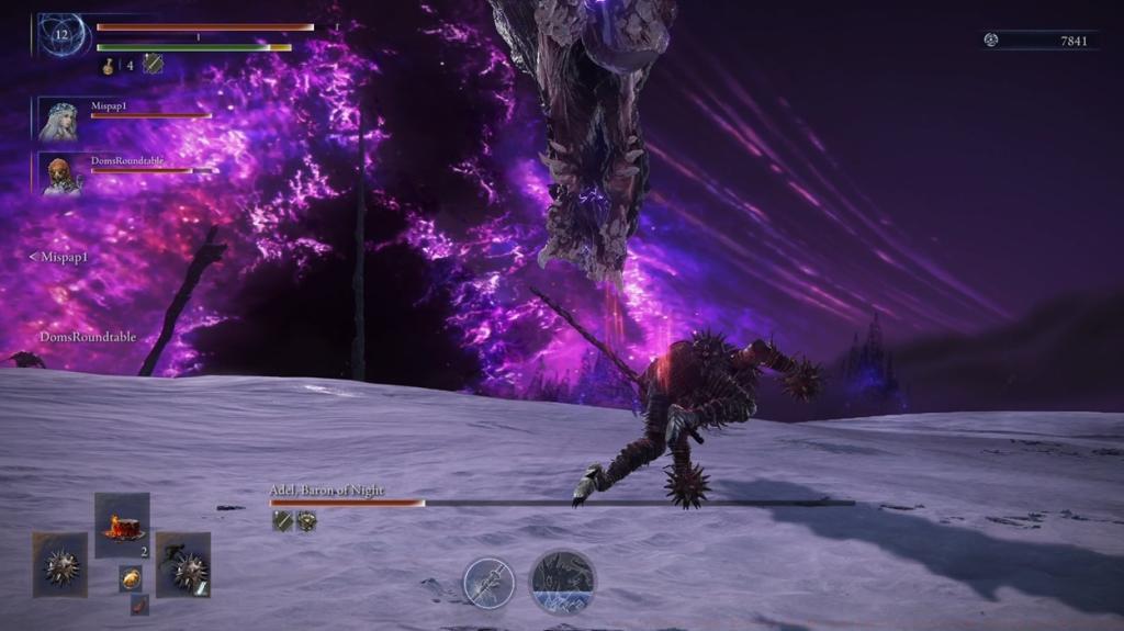 Adel Baron of Night jumping bite attack in Elden Ring Nightreign