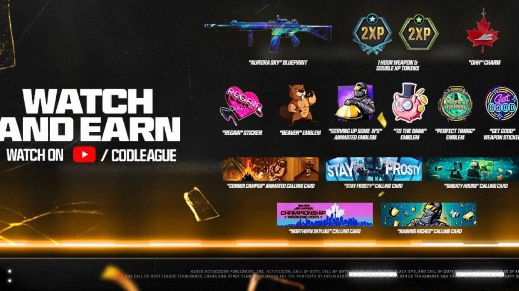 All CDL 2025 Viewership Rewards for Black Ops 6 & Warzone