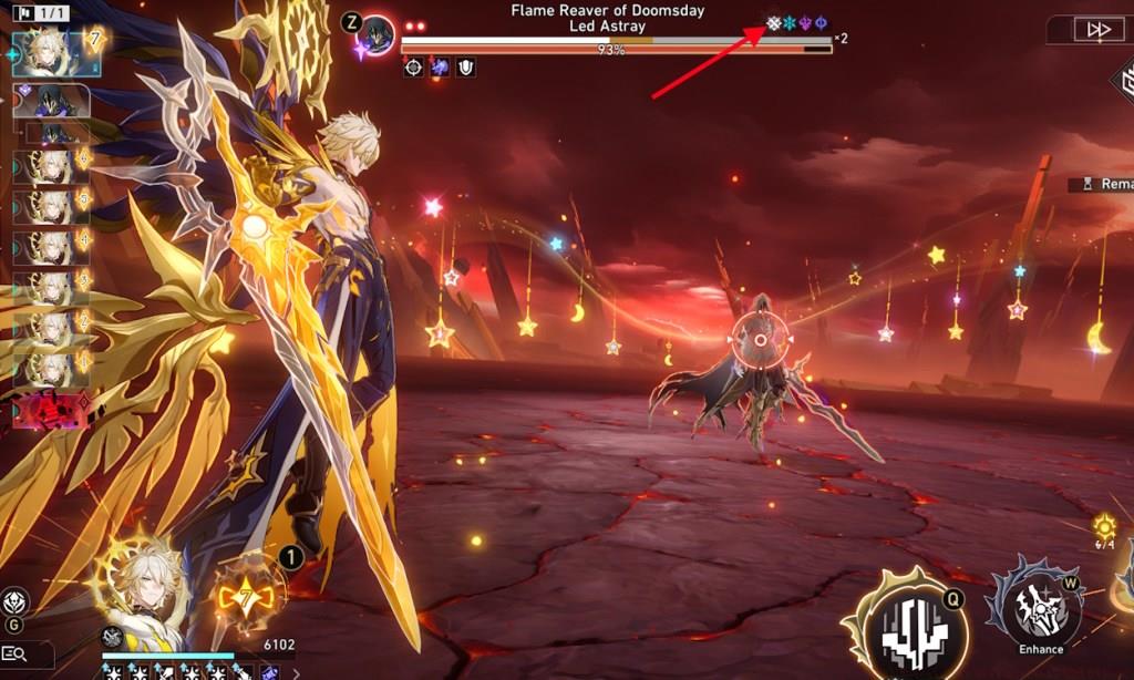 Applying Elemental weakness on enemies in Honkai Star Rail