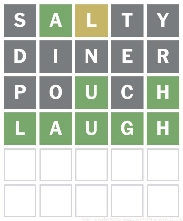 April 13 Wordle Answer