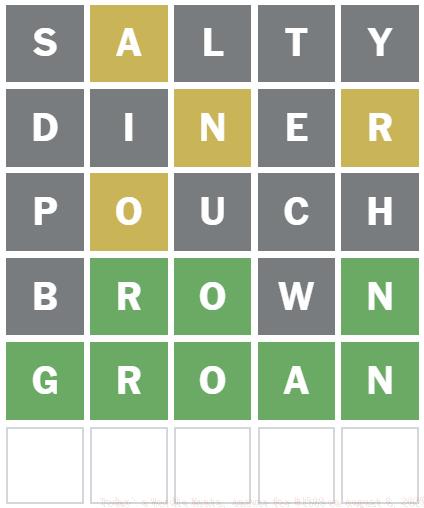 August 6 Wordle