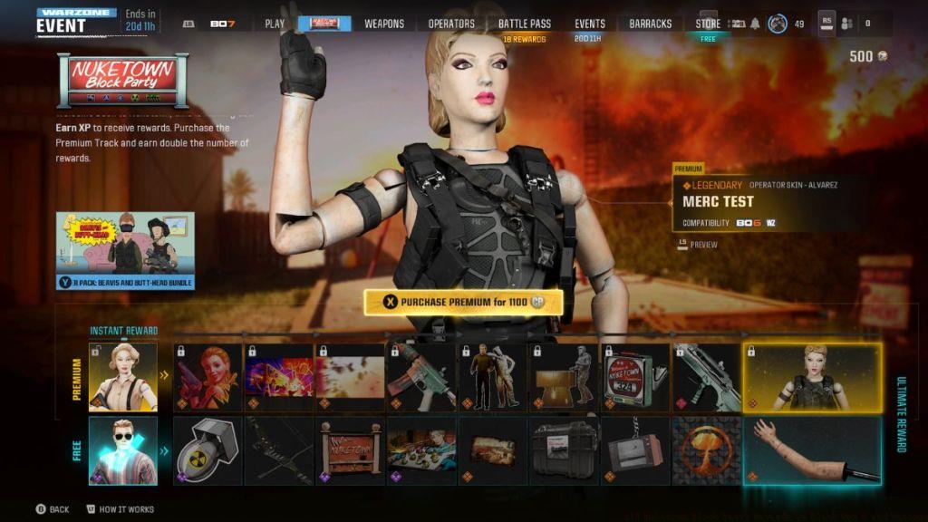 BO6 Nuketown Block Party Event Rewards Track