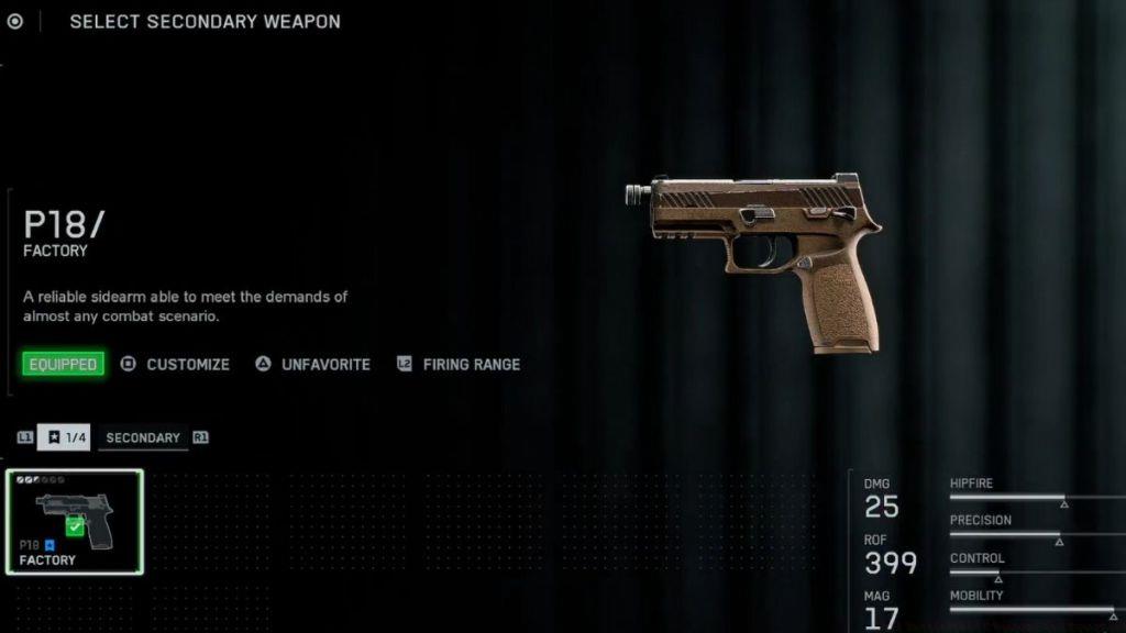 Battlefield 6 P18 Pistol