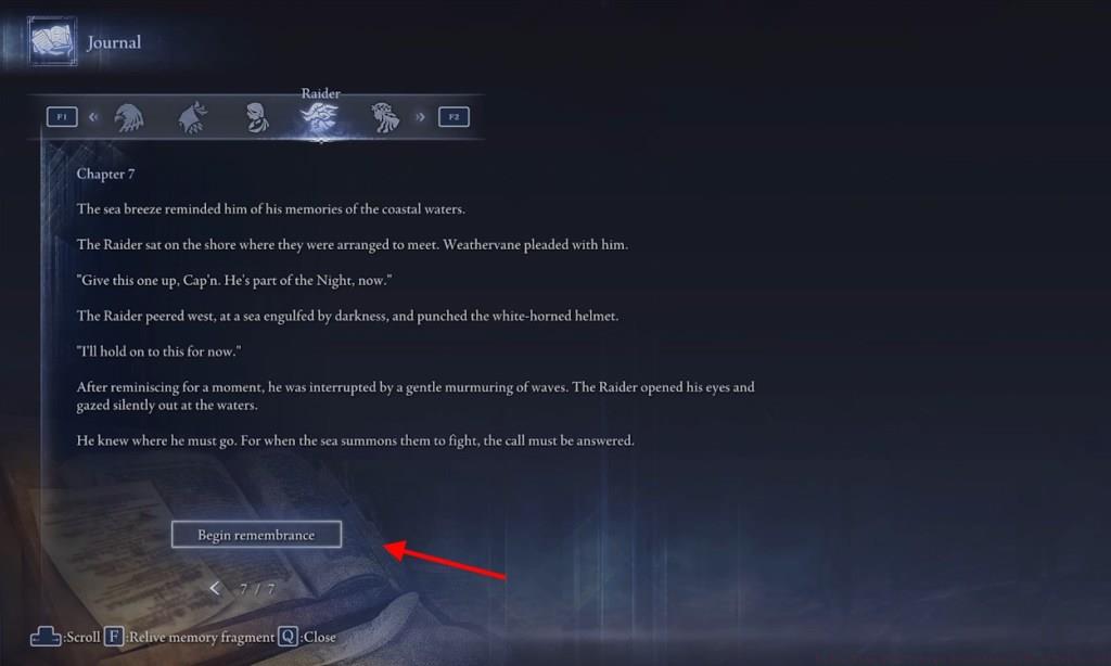 Begin Remembrance of Characters in Elden Ring Nightreign