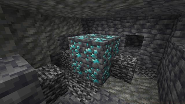 Deepslate Diamond Ore Vein in the Deepslate Levels in Minecraft