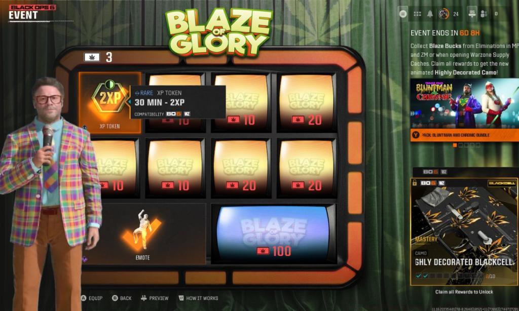 Blaze of Glory Event Page in BO6