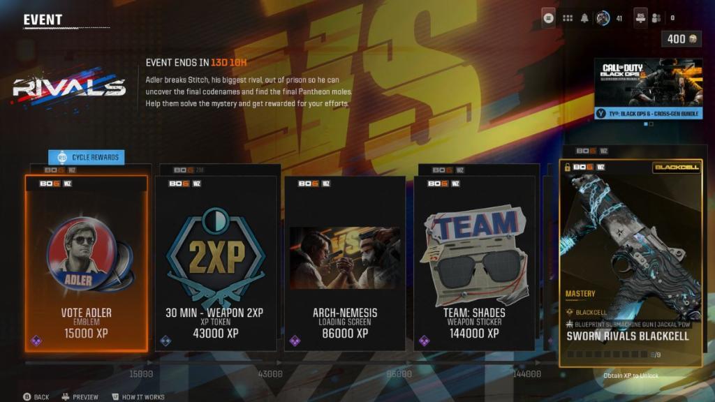 Black Ops 6 Rivals Event Rewards