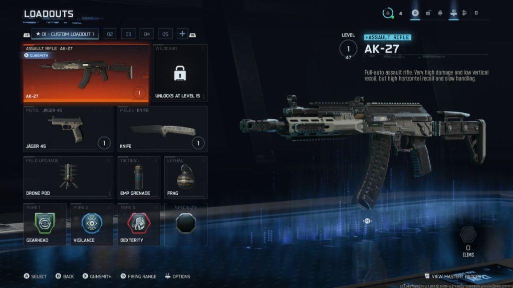 Black Ops 7 Loadout Screen
