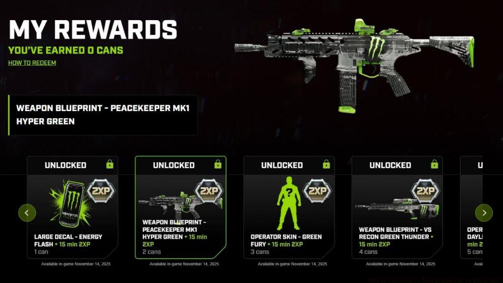 Black Ops 7 Monster Energy Rewards