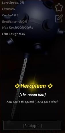 Boom Ball Rod Stats Fisch