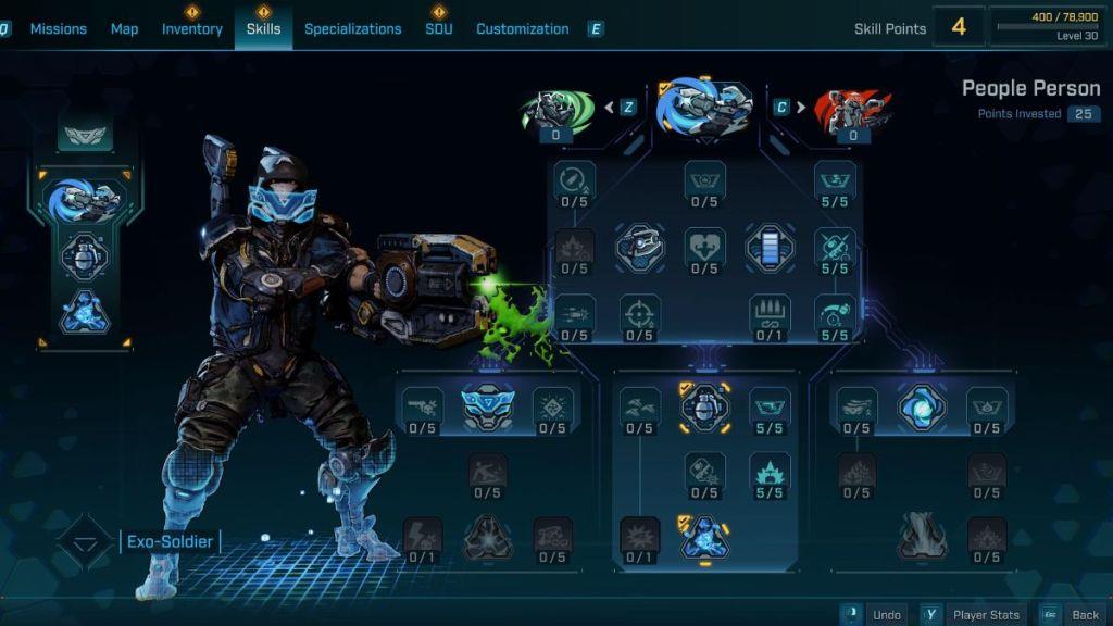 Respec screen in BL4