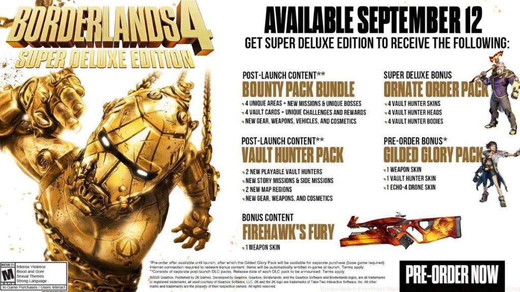 Borderlands 4 Super Deluxe Edition Content