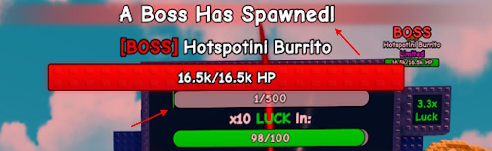 Boss spawned message