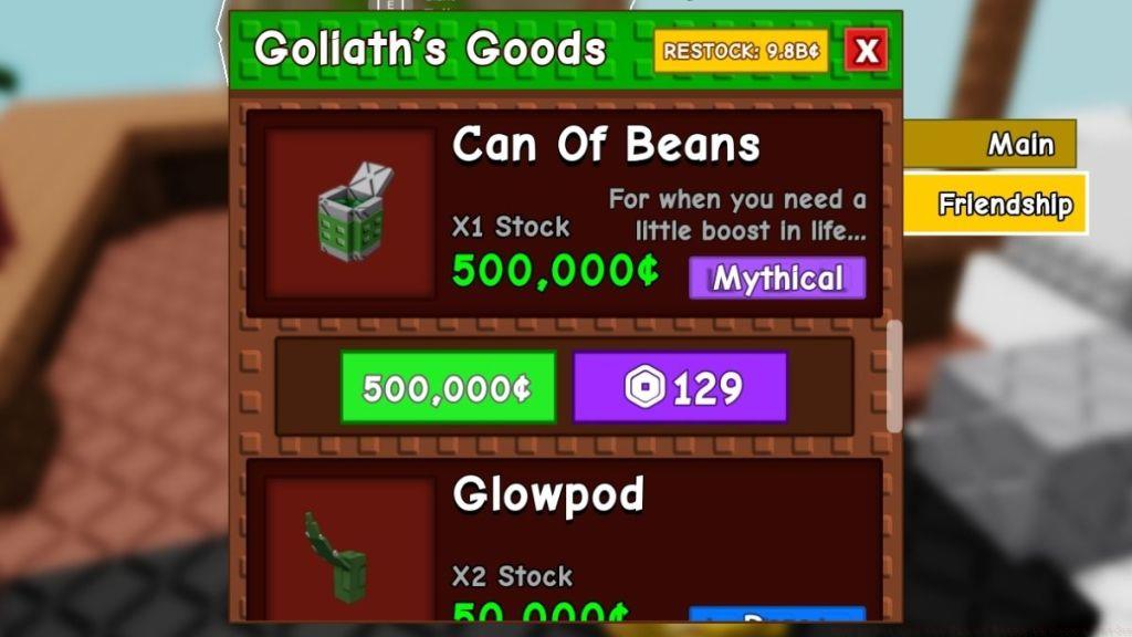 Can of Beans in Goliath's Goods Shop