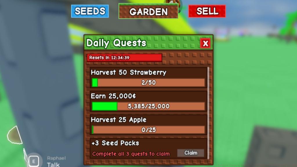 Challenges Grow a Garden