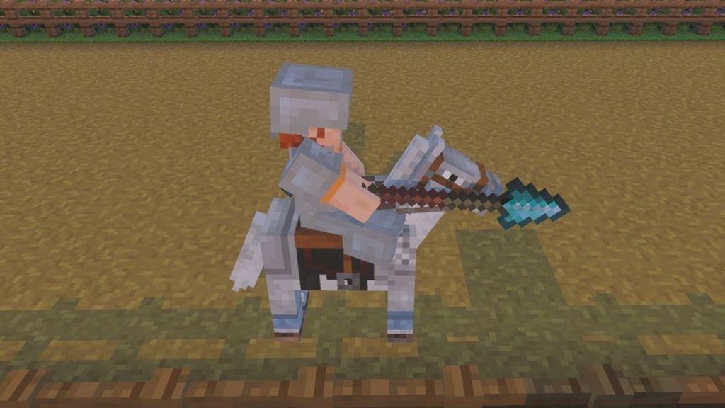 Charge Attack of a Spear in Minecraft